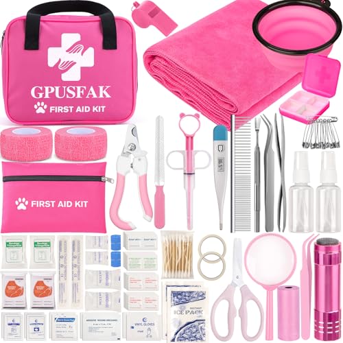 136pcs Dog First Aid Kit - Pet First Aid Kit for Dogs and Cats Pe...