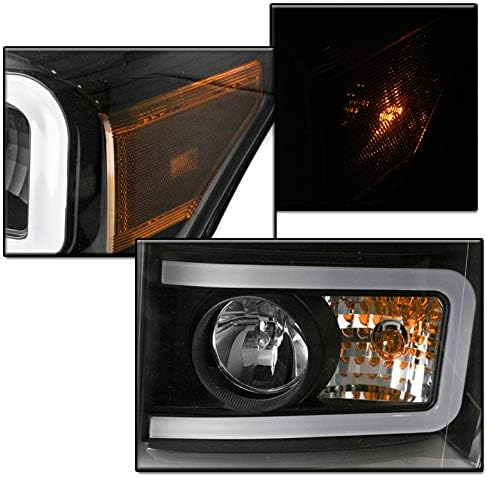 LED DRL Projector Headlights Headlamps Black Compatible with 2011-2016 F-250 F-350 F-450 F-550 Super Duty