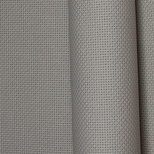 Image of 19 inch x 28 inch 14CT Counted Cotton Aida Cloth Cross Stitch Fabric (Pearl Grey)