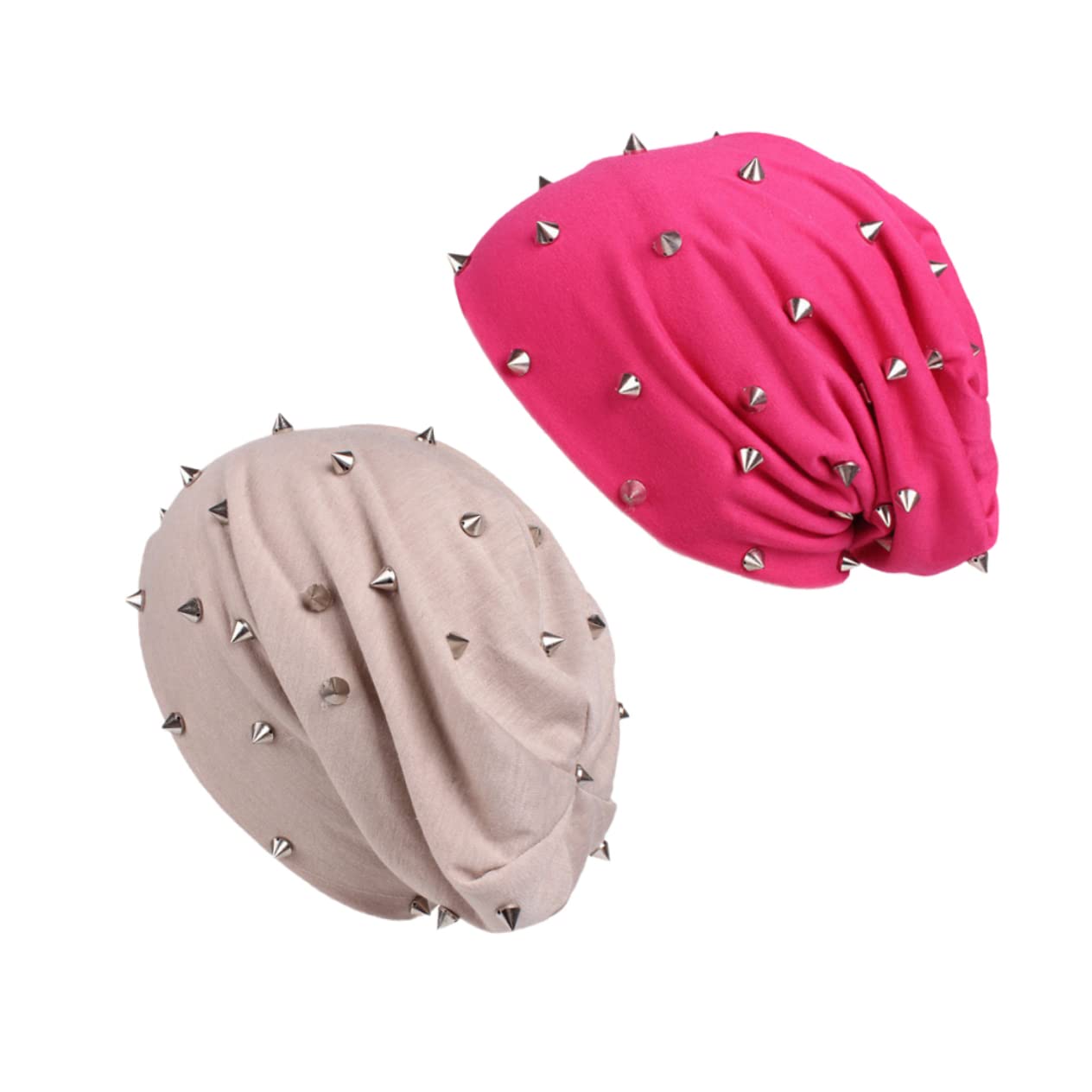 SOIMISS 6piezas Gorro De Doble Pack Para Mujer Beanie Remaches Para Días Fríos y Actividades Al Aire Beige Rosado