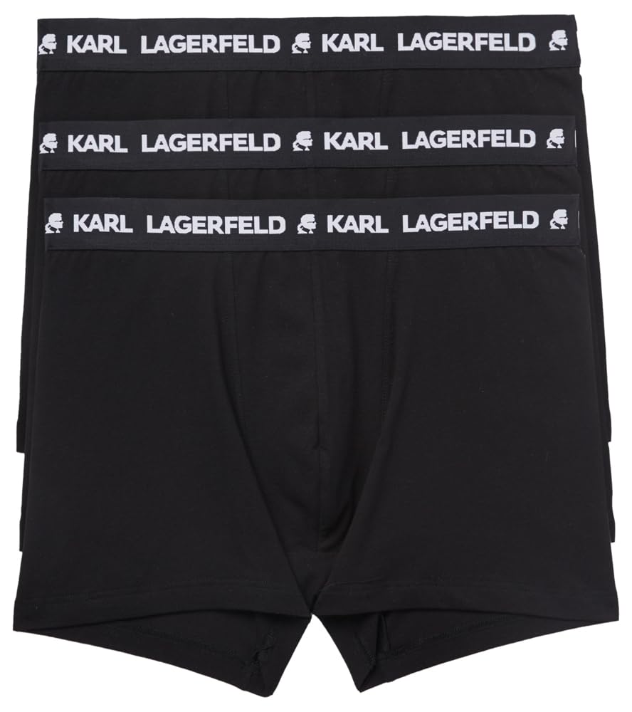 Karl Lagerfeld Hombre Logo Trunk Set (3 Pack) Black XL
