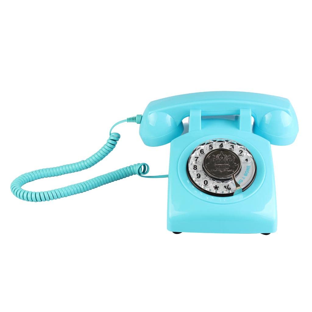 MYADDICTION Rotary Retro Rotary Dial Bell Desk Telephone Blue | Home Telephones & Accessories | Corded Telephones | consumerelectronics-image-43