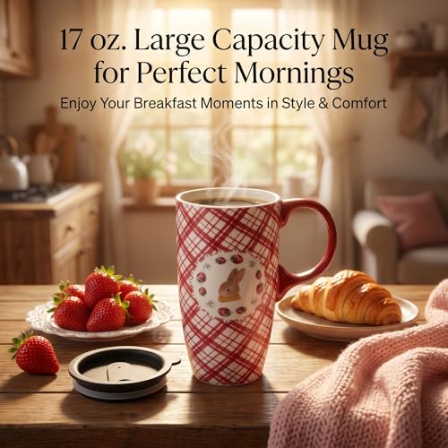 Taza de Cerámica para Viaje 17oz con Tapa y Asa miniatura 4