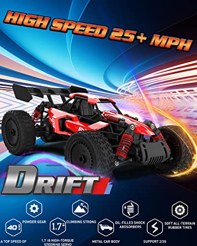 Giociiol 1:14 Remote Control Car, 2.4Ghz High-Speed Rc Alloy Cars, 2Wd All Terrains Grade Electric Rc Racing Truck, Toy Cars Buggy For Boys & Girls With Rechargeable Batteries For Car, Gift For Kids #TOP1
