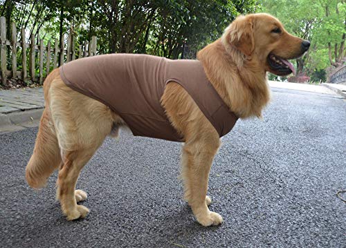 2018 Pet Clothes Dog Clothing Blank T-Shirt Tanks Top Vests For Small Middle Large Size Dogs 100% Cotton Dog Summer Vest Classic (Xs, Coffee) #TOP7