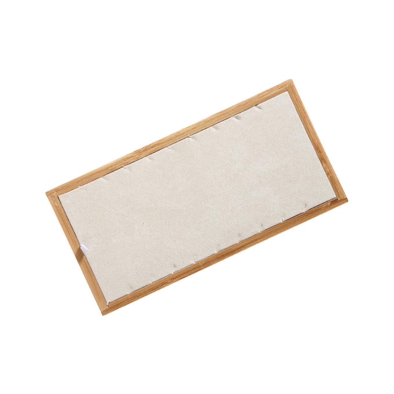 Zambuph Elegant Jewelry Display Holder Rings Tray Beautiful Home Decoration for Gifts Lover Daughter Showcase Bamboo, Necklace, 8.82x0.91x4.41 Inch