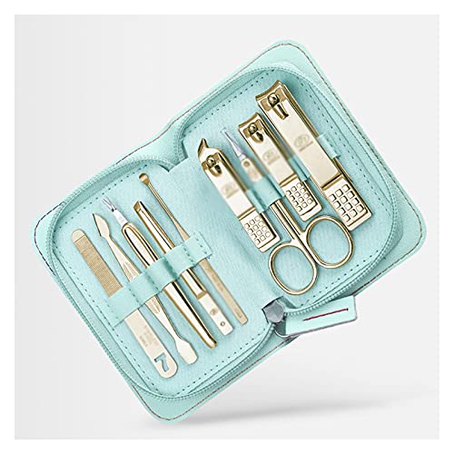 JR2021FF Maniküre Pediküre Set Nagel-Clippers, Maniküre-Set 9 in 1 Edelstahl-professionelles Putz-Kit Mens Nagel…