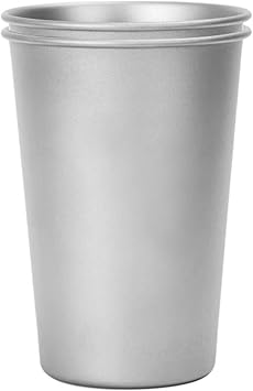 Pure Titanium Drinking Cups 13oz Water Tumblers Ultra-Light Unbreakable Drinking Glasses for Outdoor, Home, Bar 2