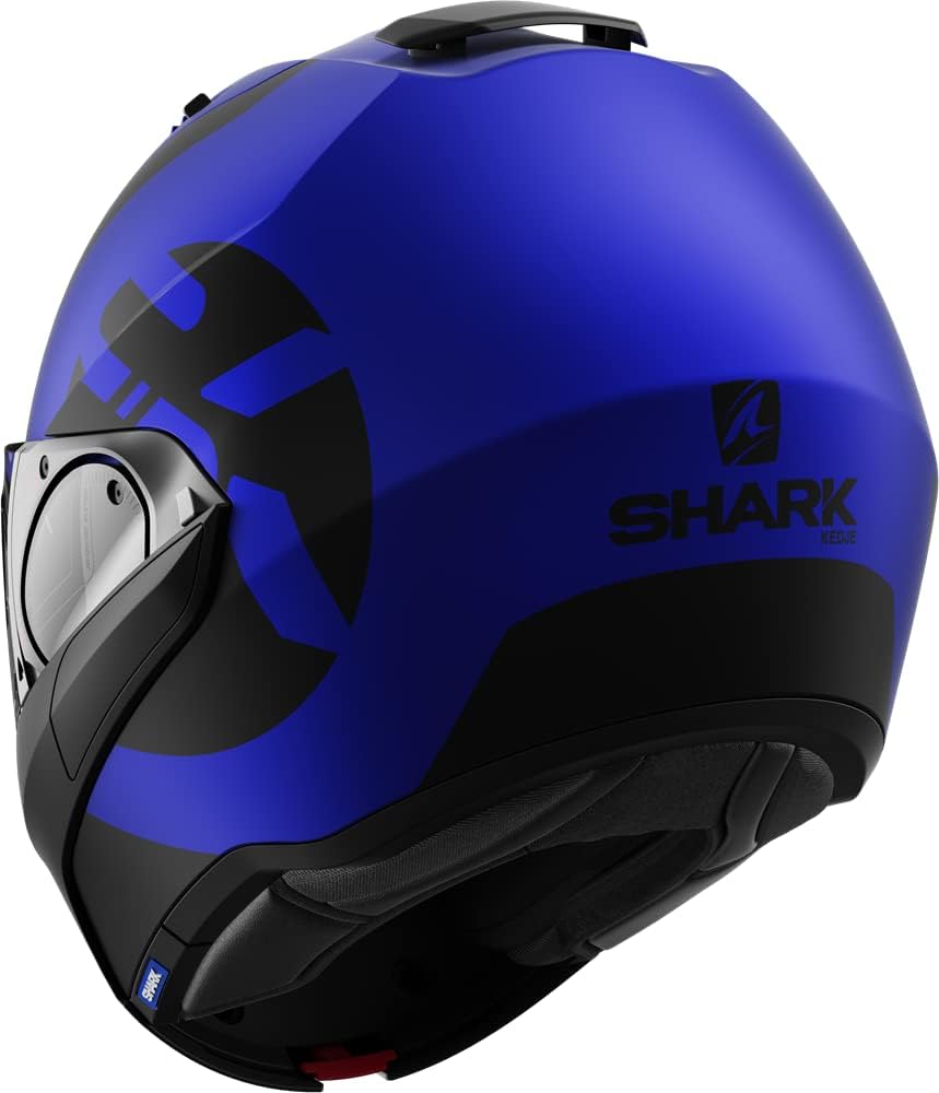 Shark, Casco modular moto EVO ES KEDJE BKB, S, azul mate/negro