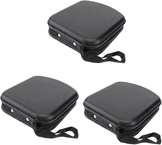 Luxshiny 3 Peças 40 CD Organizador Capas De Carro Disco Carteira 40 Porta-Carteira Organizador Transparente Bolsa Recipiente Para Carro Estojo Rígido Suporte Dvd Carteira Capa Dvd Fichário