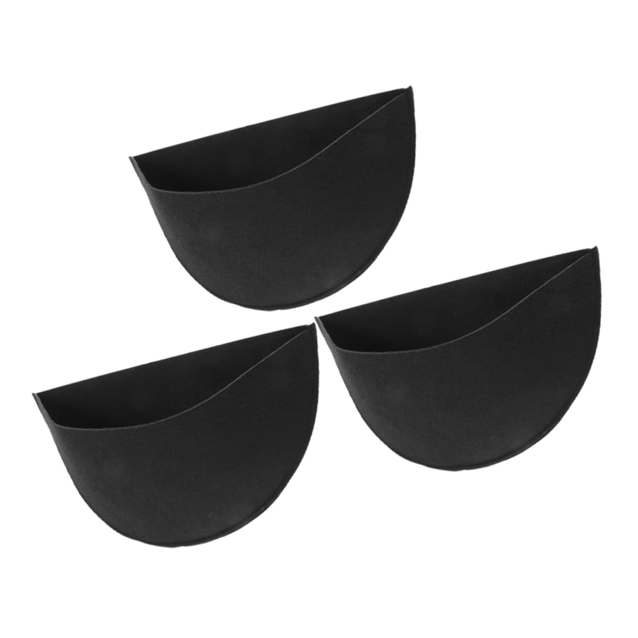 IWOWHERO 3pcs Half Round Reusable Planter Liners Water Absorbent Basket Liners for Hanging Plants Garden Pots Versatile Gentle Plants Stable Support