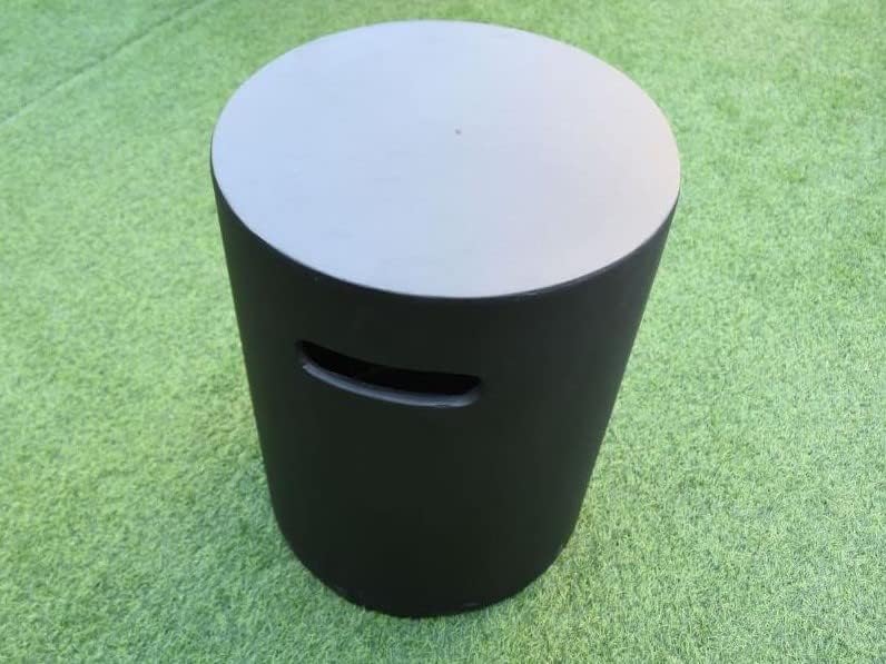 Miniatura 6 de AMS Fireplace  Elementi Cubierta para Tanque de Propano de 20 Libras (Cilindro - Gris Oscuro)  Hormigón Reforzado con Fibra de Vidrio Hecho a Mano,