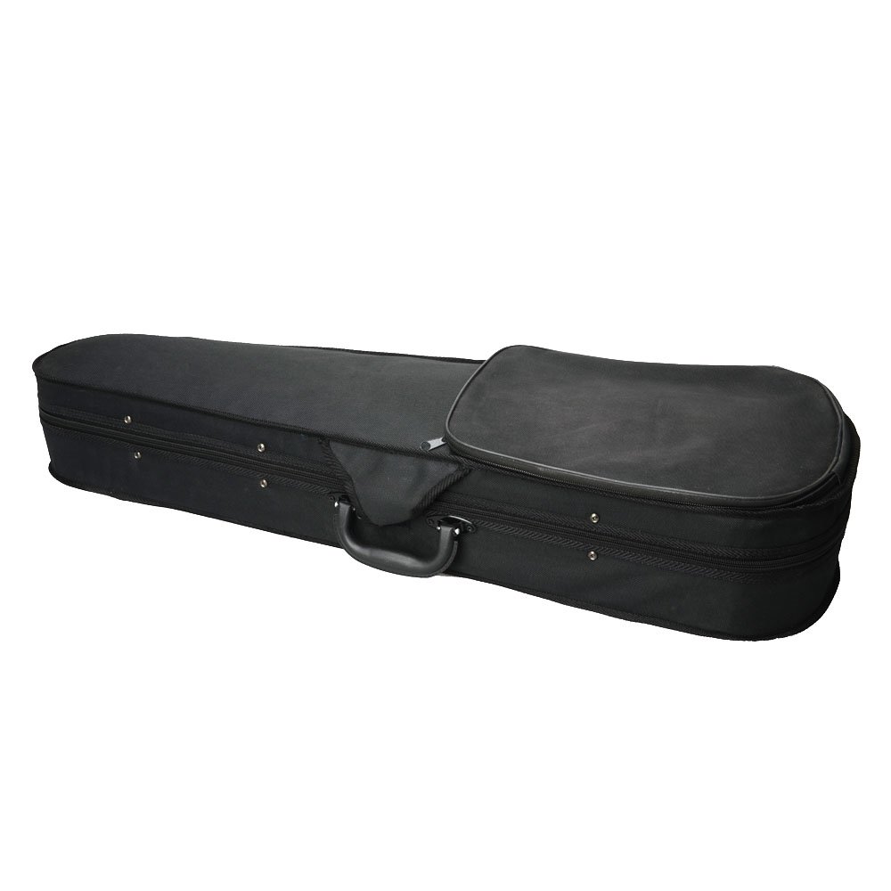 EPOFIT 4/4 Violin Case, Full Size Triangle Shape Violin Case, Cloth Exterior, Soft Lining, Black+Silver Grey