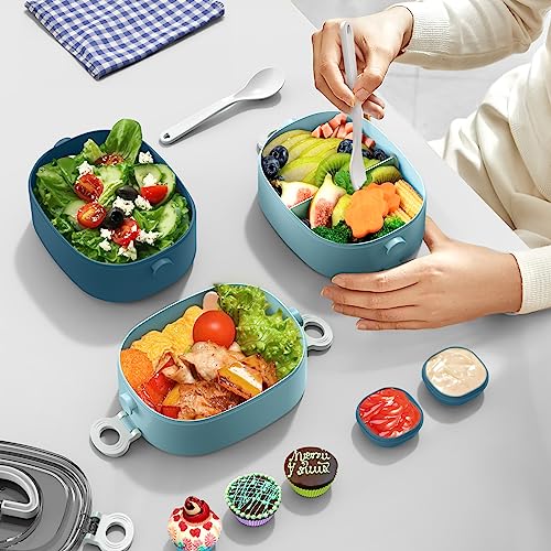 Khoxu A17 Bento Lunch Box, Stackable 3 Layers Bento Box Adult Lunch Box thumb #5