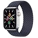 Produktbild Leishouer Geflochtener Nylon Solo Loop Kompatibel mit iWatch Armband 44mm 40mm 38mm 42mm Elastisches Nylonarmband für iWatch Serie 6 5 4 3 SE Band, 42mm/44mm-M Holzkohle