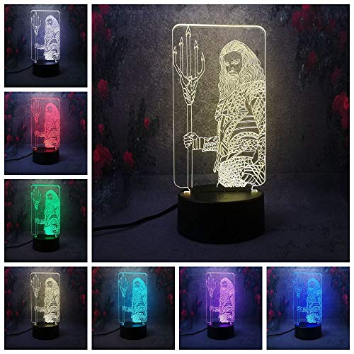Preisvergleich Produktbild Kinderschlafzimmer beleuchtet Nachtlichter 3D 7 Farbänderndes Nachtlicht Geführte Tischlampe für neuartiges Nachtlicht der Schlafzimmerwohnzimmer-Dekoration für Kindergeschenke