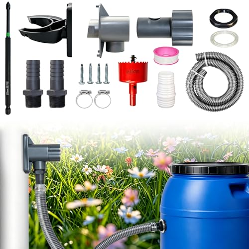 Collecteur Eau de Pluie pour Tuyau de Descente Ø 70-110mm Récupérateur d Eau de Pluie pour Gouttière Recuperateur d Eau de Pluie Récupérateur d'eau avec...