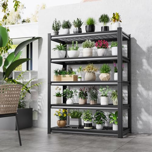 Image of 71 inchH Garage Shelving 3000LBS 5 Tier Storage Shelves,Adjustable Heavy Duty Metal Shelving Unit and Storage Large Wire Rack,Utility Steel Shelf For Shop Warehouse Industrial Pantry Basement71 inchx35 inchx15.7 inch
