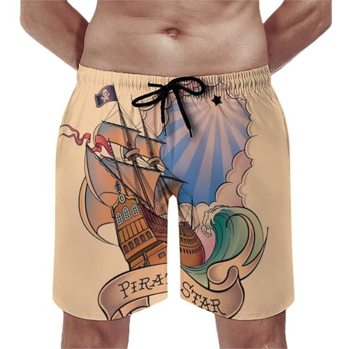 Swim trunk homme pirate pour les après-midis à la plage et piscine