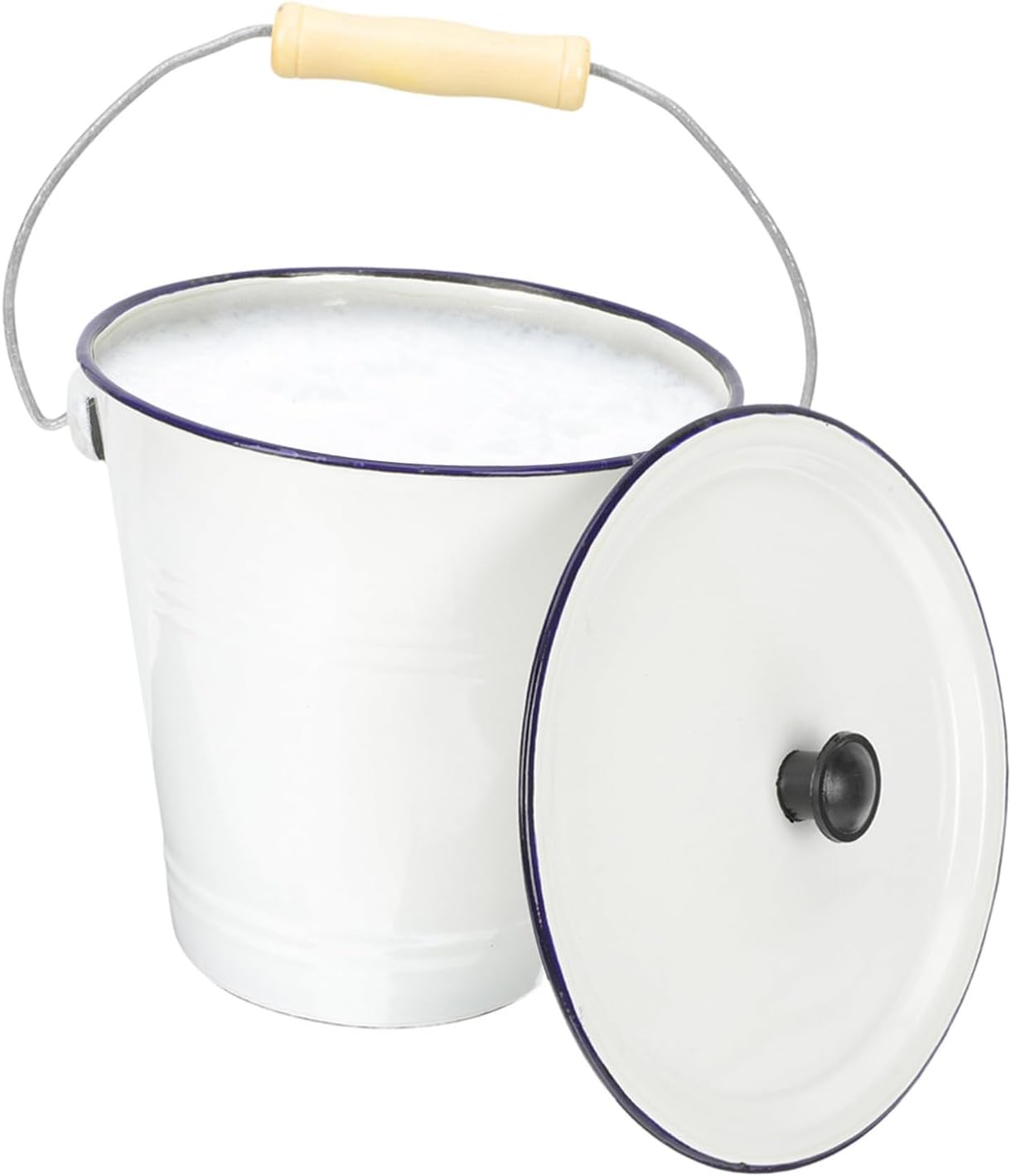 Thickened Enamel Storage Container Lid Food Grade Buckets Lids for Milk Storage Bottles Wine Canister