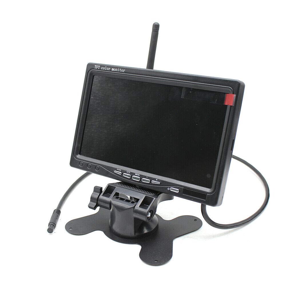 Bezprzewodowa kamera cofania do samochodu, przyczepy kempingowej, kamera cofania, bezprzewodowa kamera cofania z 7-calowym monitorem LCD, wodoszczelna, widoczność w nocy, lusterko wsteczne, pomoc przy