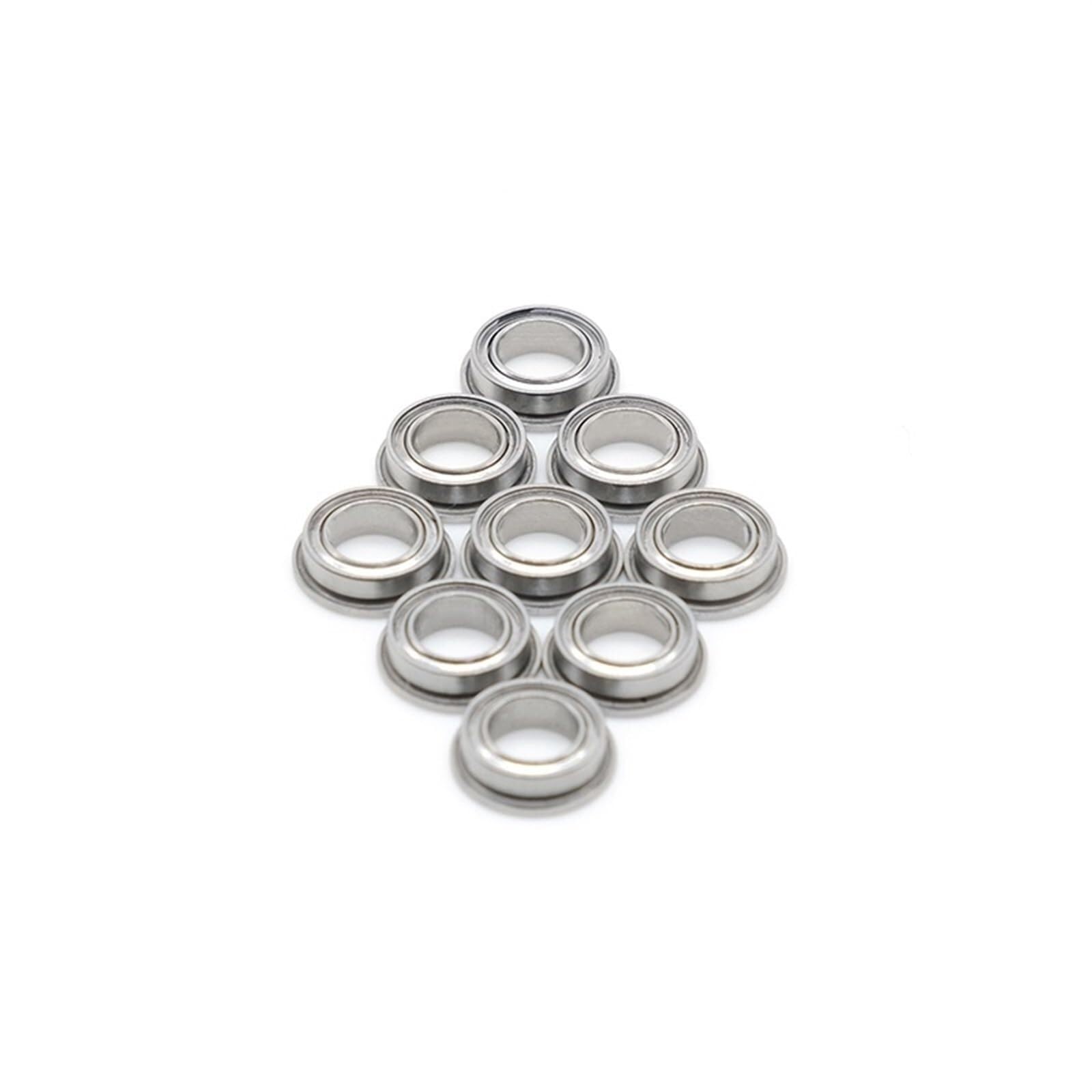 Gqnblvhzupdm One Color Industrial Shaft Bearings, 10Pcs Mf85zz 5X8x2.5 Mm Abec-7 Miniature Flange Bearing Deep Groove Ball Mf85z Mf85