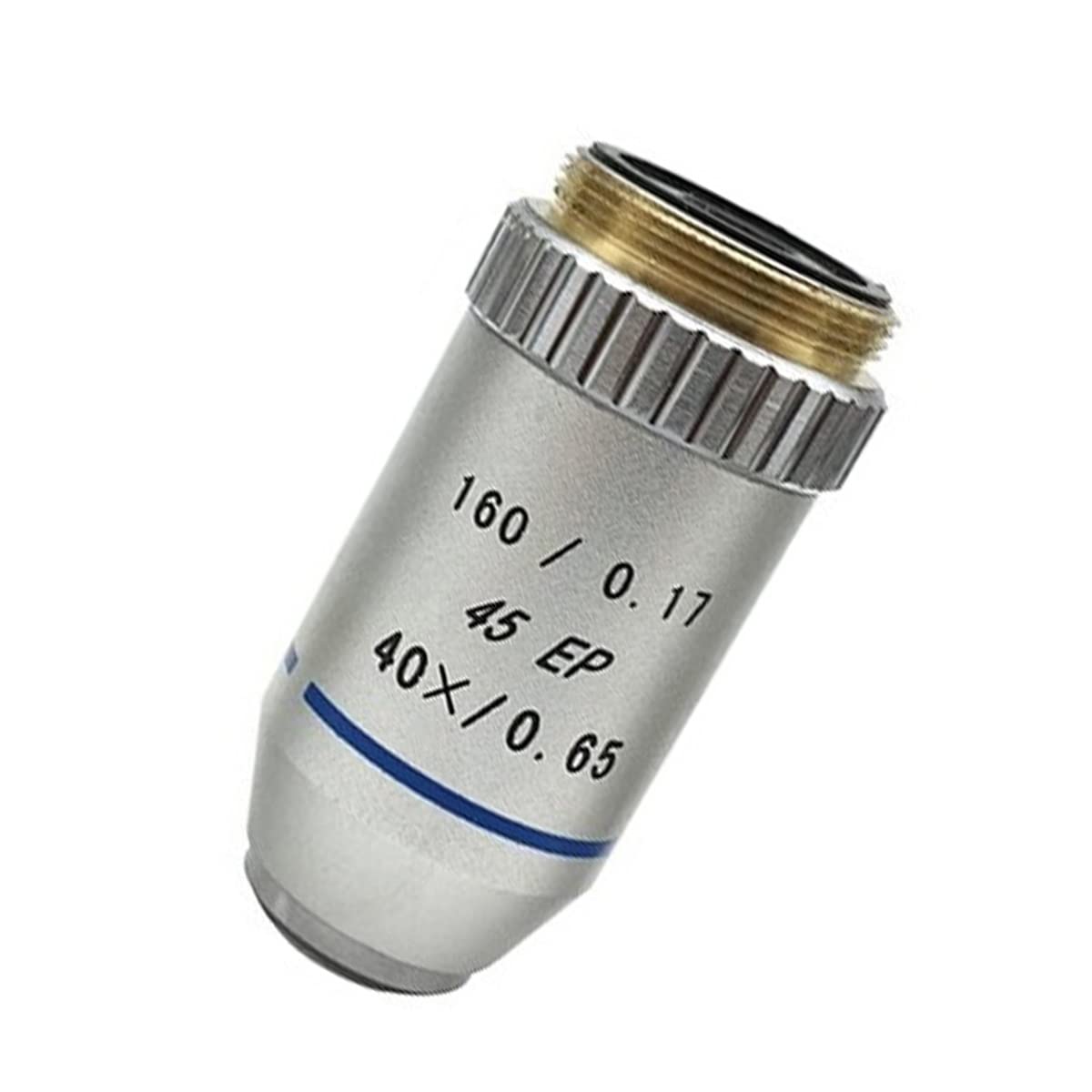 Lente de Objetivo acromático semiplano 4X/10X/40X/100X Distancia conjugada de 195 mm for microscopio biológico 160/0,17 45EP (Size : 4X 10X 40X 100X)