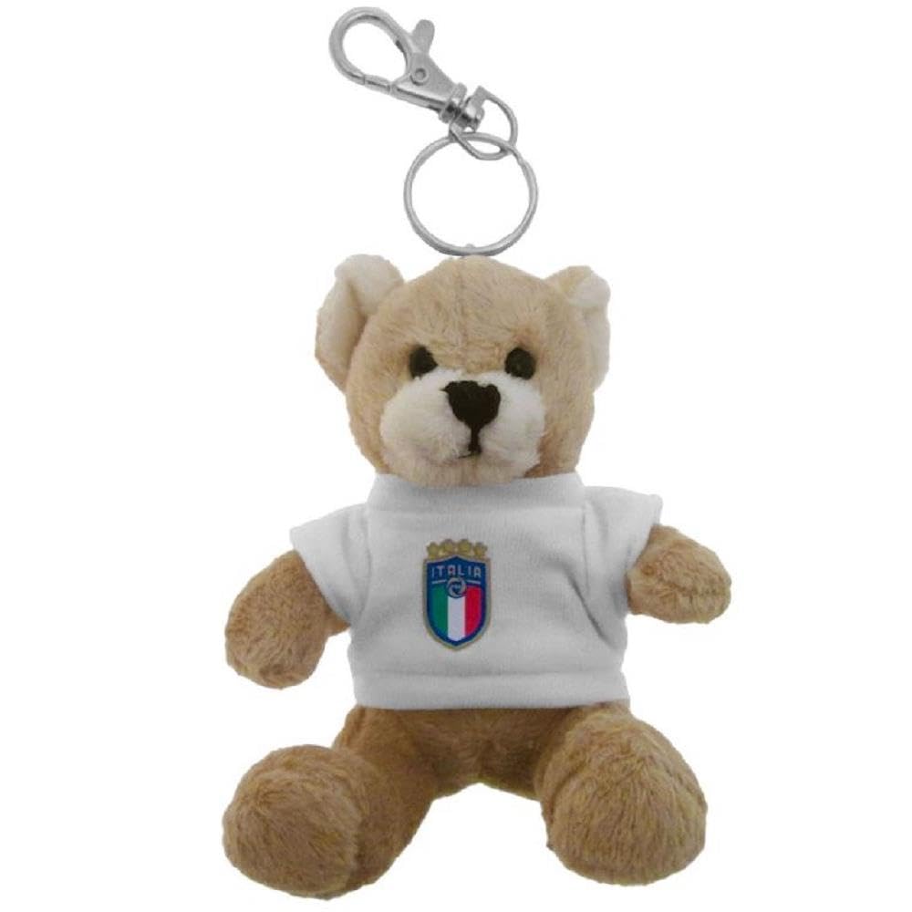 Peluche Orsetto ITALIA FIGC Ufficiale | Scegli tra Portachiavi 8 cm | Orsetto Maglia Bianca O Azzurra 16 o 24 cm Mascotte Teddy Bear Bianco o Azzurro PS 12131