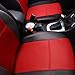 CAR PASS Luxurious Faux PU Leather Universal Seat Covers Set, Car Seat Cover Full Set Fit for Vehicles Sedan SUVs Trucks with Super 5mm Composite Sponge Inside, Airbag Compatible (Black and Red)