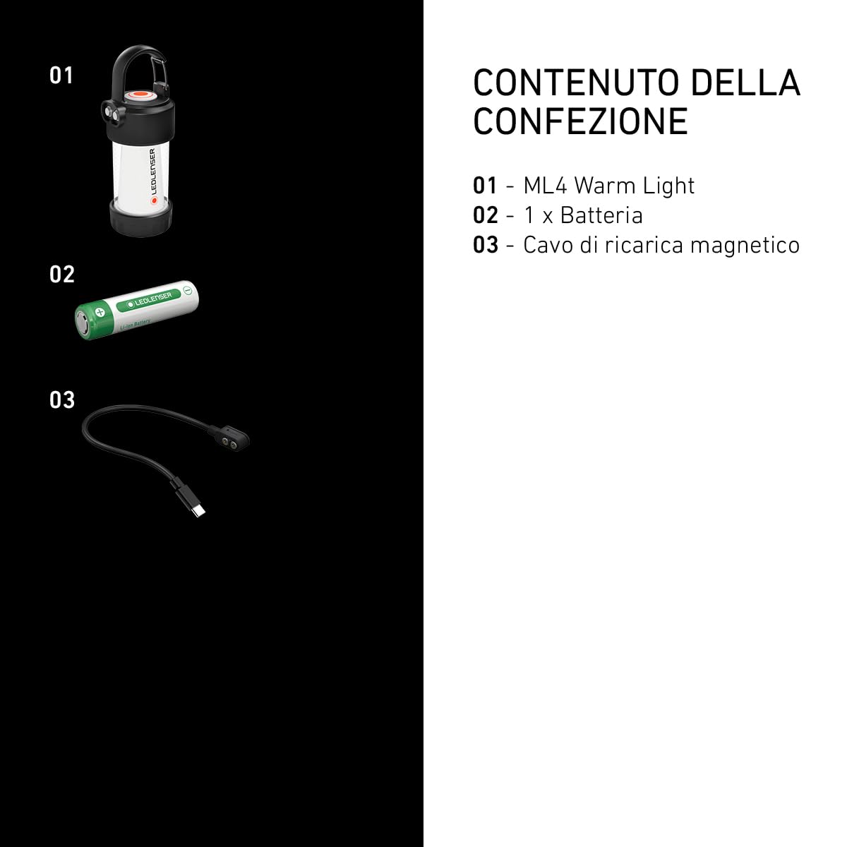 Ledlenser ML4 LED Warm Light Lanterna, Batteria Ricaricabile 14500, 300 Lumen, anabbagliate (Brevettato), Fino a 40 Ore di autonomia, Luce Rossa, Possibile Uso con 1 Batteria AA,moschettone, Outdoor