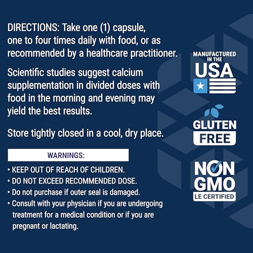 Image of Life Extension Calcium Citrate with Vitamin D, Super-absorbable Calcium to Support Optimal Bone Health, Gluten-Free, Non-GMO, 200 Capsules