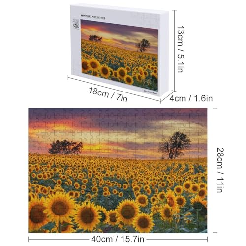 Rompecabezas Personalizado con Foto, 300 Piezas Horizontal, Girasoles miniatura 6