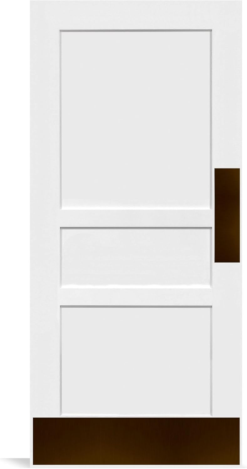 Deck The Door Oil Rubbed Bronze Entryway Door Plate Bundle – Includes 8"x34" Kick Plate & 3"x12" Push Plate – Anodized Aluminum with Easy 3M Adhesive Mount