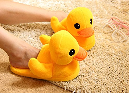 Cute Rubber Duck Winter Warm Slippers Plush Slippers3