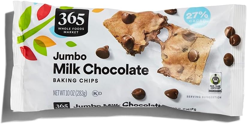 365 by Whole Foods Market, Jumbo Milk Chocolate Baking Chips, 10 oz