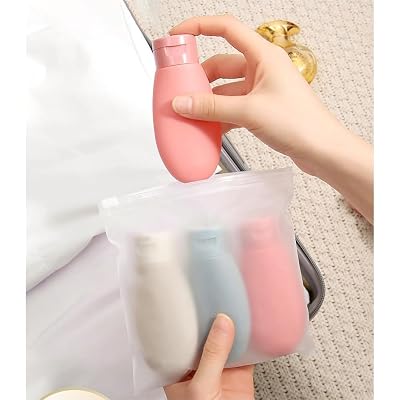 Vn care Travel Bottles For Toiletries, Pack Of 3 Shampoo Bottle Set, Toiletry Bottles, Containers Small Leakproof Mini E