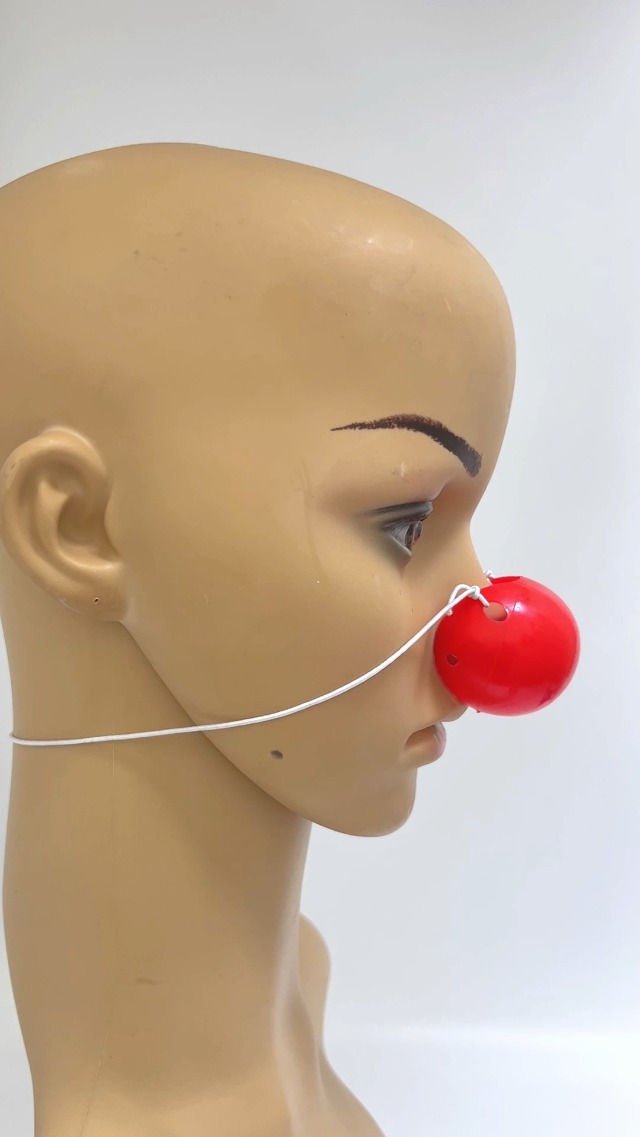 Nez De Clown Sonore En Caoutchouc Rouge - Accessoire Déguisement Pour Adulte - Fête, Carnaval, Cosplay, Halloween - Émet Un Son De Klaxon