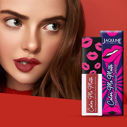 Image of Jaquline USA Color Me Matte Long Lasting liquid Lipstick enriched with vitamin E & tea tree oil (Espresso Brown-4.5 ml) (Pack of 2)