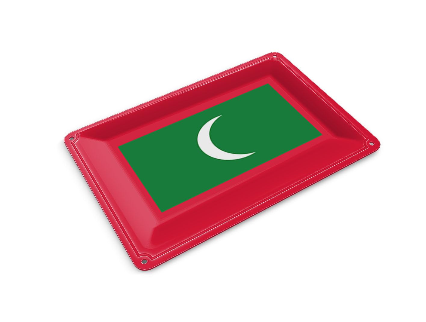 Femer Tin Postcard Maldives Flag 14 x 10 cm Flag of the Maldives Decorative Sign