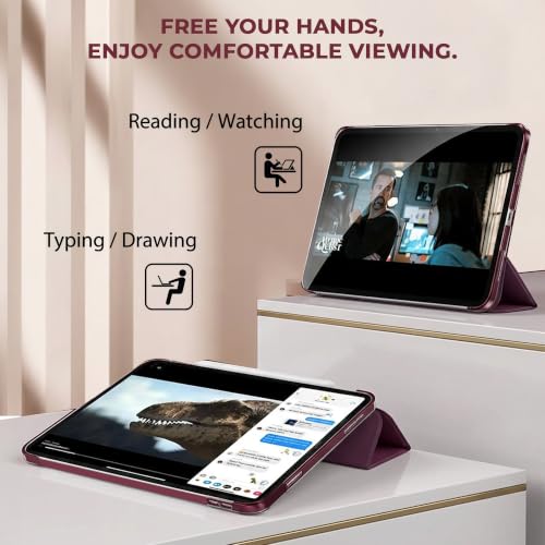 Image of MOCA Case for iPad (A16) 11th Generation 11 Inch 2025 10th Generation 2022 iPad 10.9 Inch Slim Stand Hard Shell Back Protective Smart Cover for 10.9 inch iPad 10th Gen 2022 Release A2696 A2757 A2777