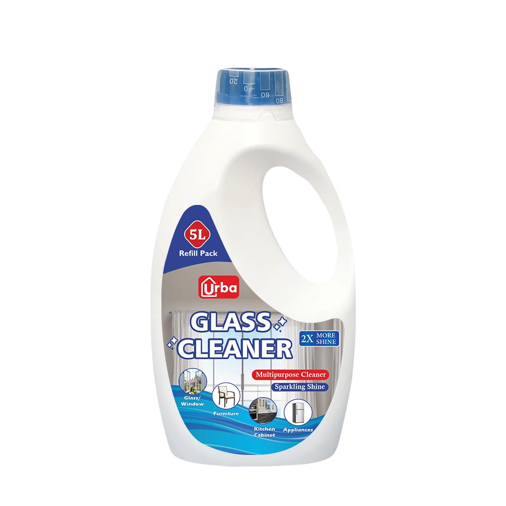Urba Glass and Surface Cleaner Spray, 5 litre | Super Saving pack | Household & All Glass Cleaner - 5litre | All purpose cleaner | Money saver pack (B0C7W5JVRR) Amazon Price History, Amazon Price Tracker