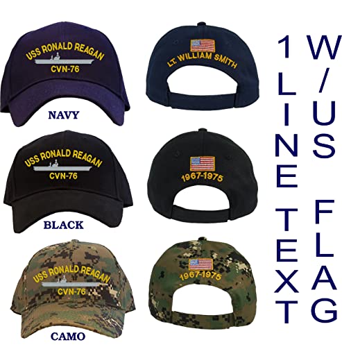 Gorra bordada personalizada USS Ronald Reagan CVN-76 miniatura 5
