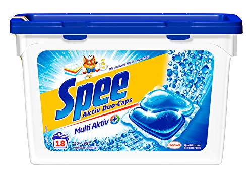 Preisvergleich Produktbild Spee Aktiv Duo-Caps, vordosiertes Vollwaschmittel, 18 Waschladungen, 4er Pack