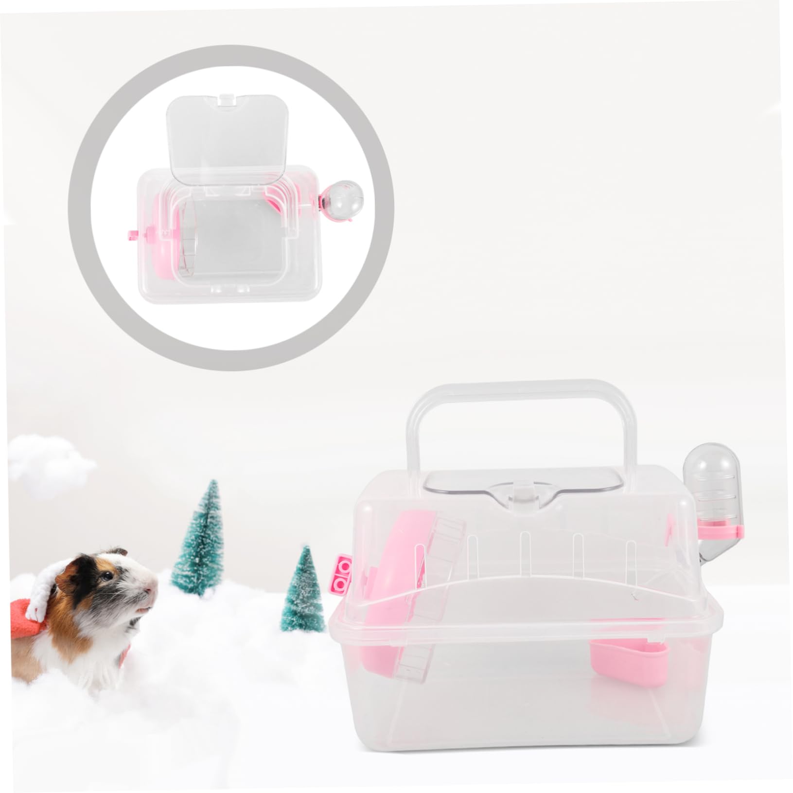 HANABASS 3stücke Kompakter Hamsterkäfig Tragbarer Käfig Für Kleintiere Für Reisen Mit Hamstern Und Meerschweinchen Sicher Und Geräumig Einfach Zu Transportieren Elegantem Design
