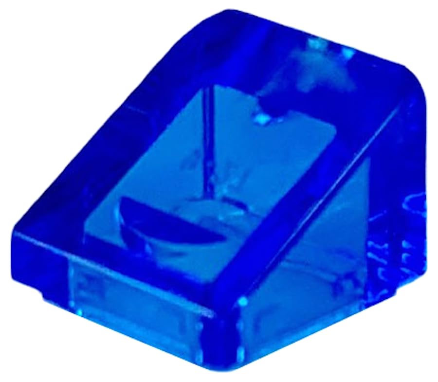 LEGO Building Blocks Slope 30 Degrees, 1 x 1 x 2/3, Part 54200 (Trans-Dark Blue, 100, Bricks) — image 1