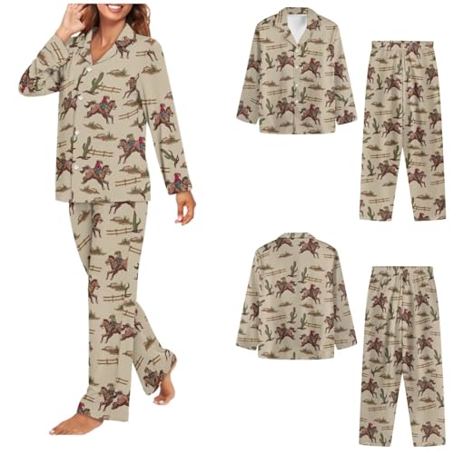Couple Matching Pajamas Womens Pajamas & Men's Pajama Sets Button-Down V-Neck Sleepwear House Wear Loungewear Sets3