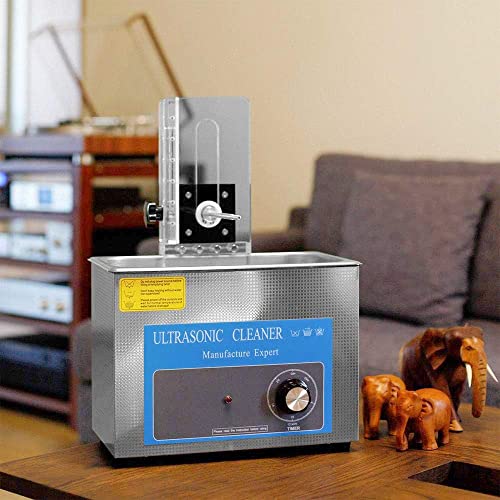Pulitore a ultrasuoni per Dischi in Vinile, lavadischi a ultrasuoni con Funzione di temporizzazione Digitale, Pulizia Profonda per 1-6 Dischi in Vinile, Staffa elettrica Inclusa