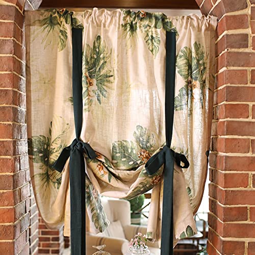 Estilo nórdico tie up cortinas cenefa premium con caída globo elegante 2