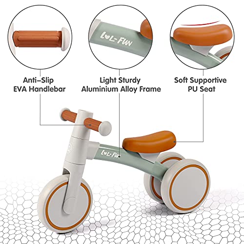 LOL-FUN Baby Balance Bike for 1 Year Old, First Birthday Gifts for One Year Old Girls and Boys, Baby Toy for 12-18 Month - Thumbnail 4