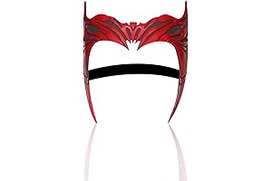 Luxury Wanda Crown with Horns Mask Supervillain Gold Helmet Cosplay Masquerade Accessories Prop (Wanda Headpiece)